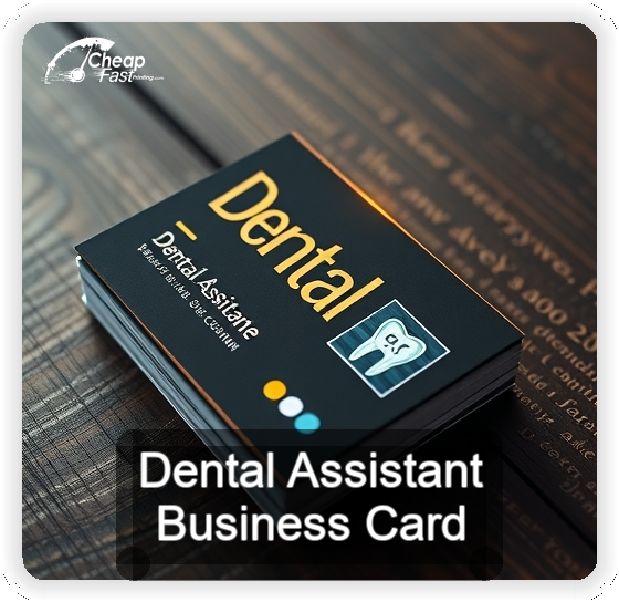 Dental Assistant business card design sample
