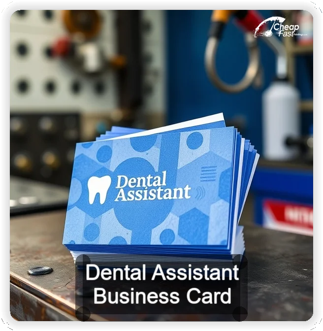 Dental Assistant business card design sample