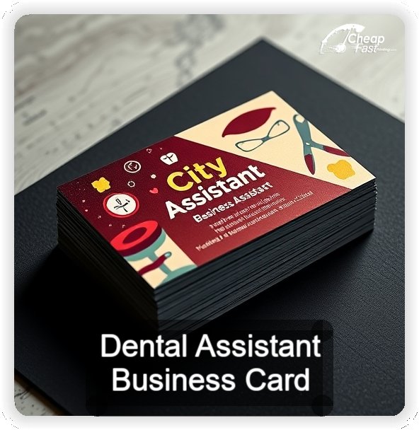 Dental Assistant business card design sample
