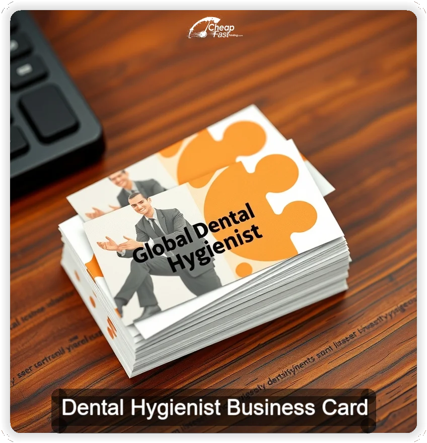 Dental Hygienist business card design sample