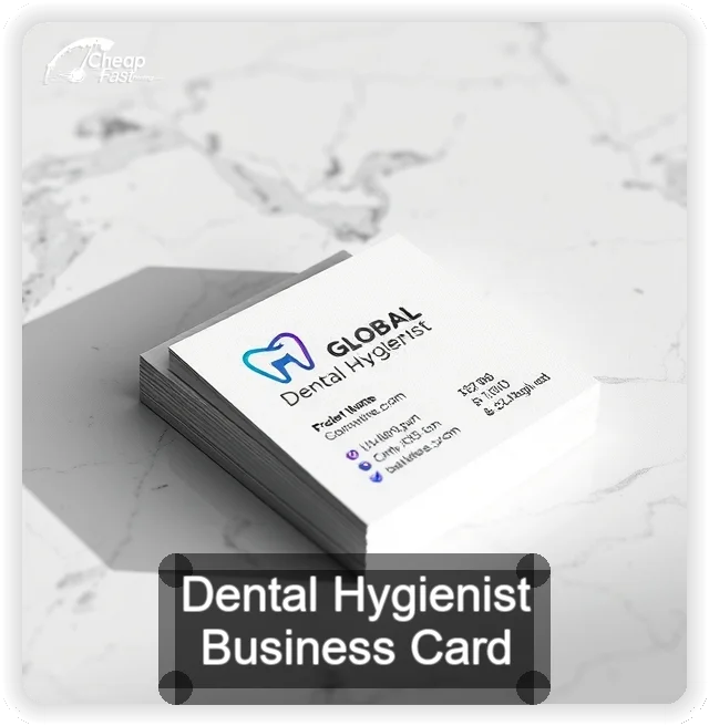 Dental Hygienist business card design sample