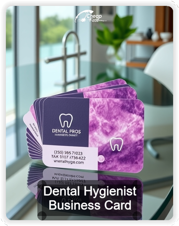 Dental Hygienist business card design sample