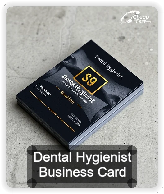 Dental Hygienist business card design sample