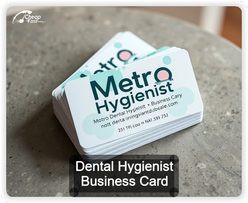 Dental Hygienist business card design sample