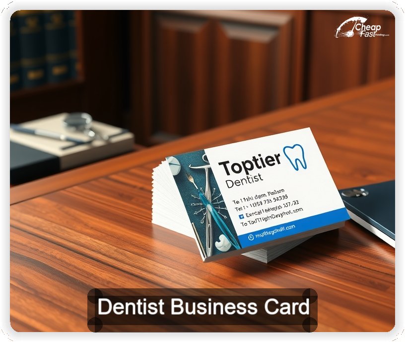 Dentist business card design sample