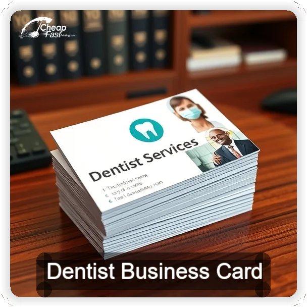 Dentist business card design sample
