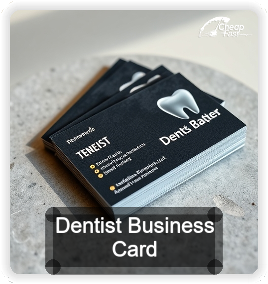 Dentist business card design sample