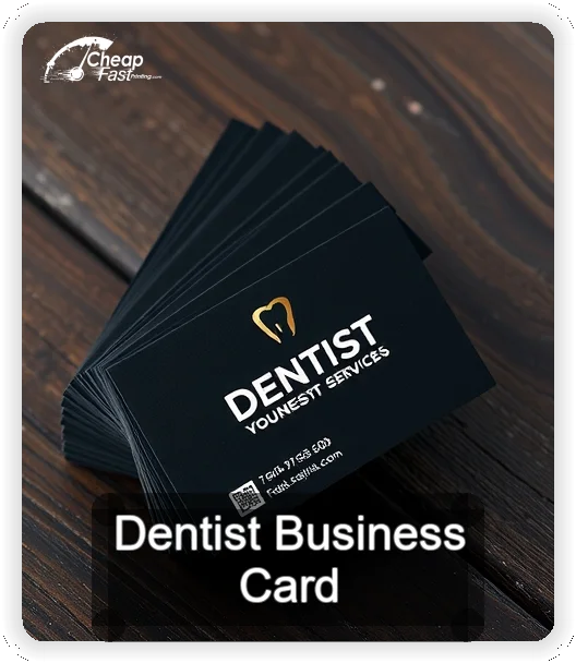Dentist business card design sample