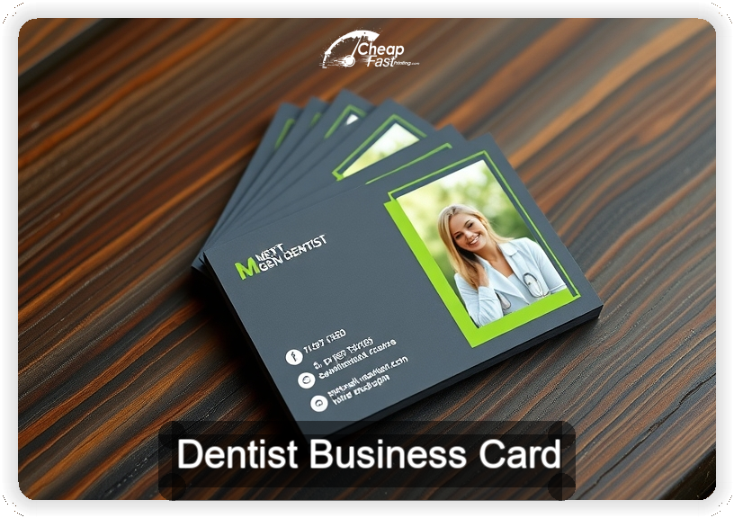 Dentist business card design sample