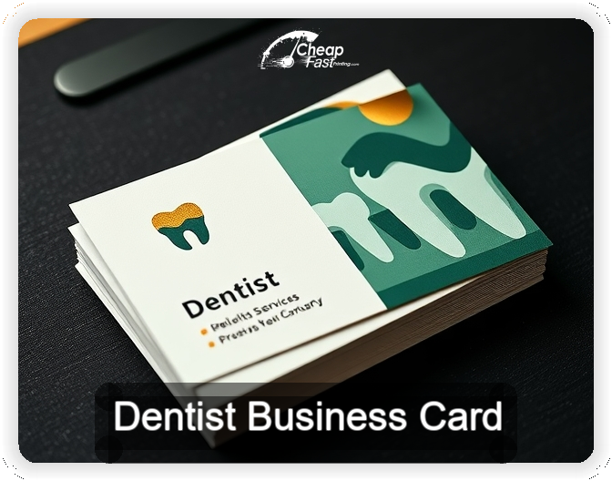 Dentist business card design sample