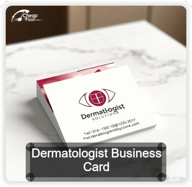 Dermatologist business card design sample