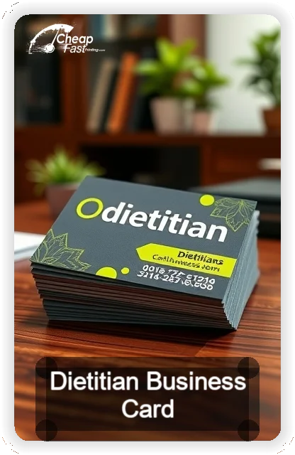Dietitian business card design sample
