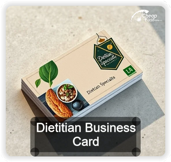 Dietitian business card design sample