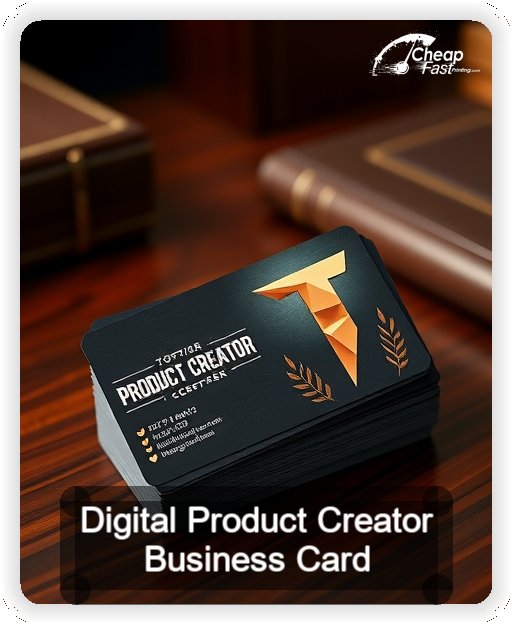 Digital Product Creator business card design sample