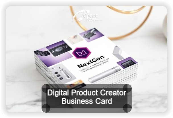 Digital Product Creator business card design sample