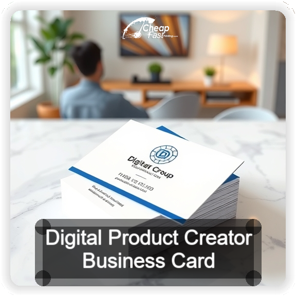 Digital Product Creator business card design sample
