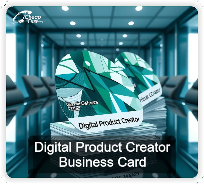 Digital Product Creator business card design sample