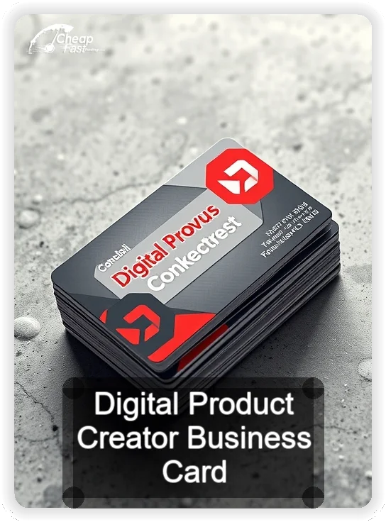 Digital Product Creator business card design sample