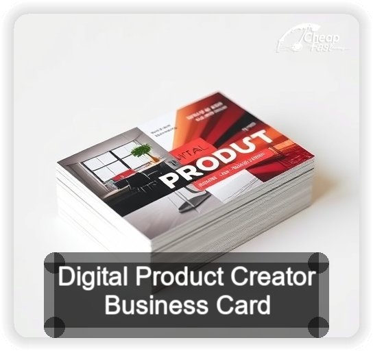 Digital Product Creator business card design sample