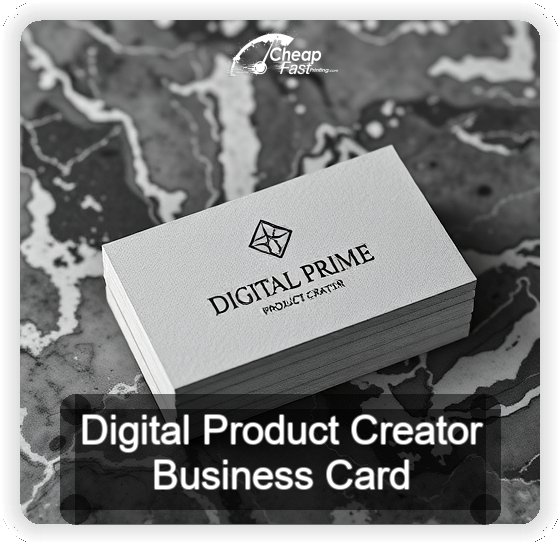 Digital Product Creator business card design sample