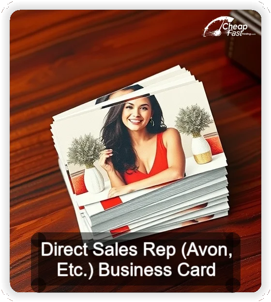 Direct Sales Rep Avon Etc business card design sample