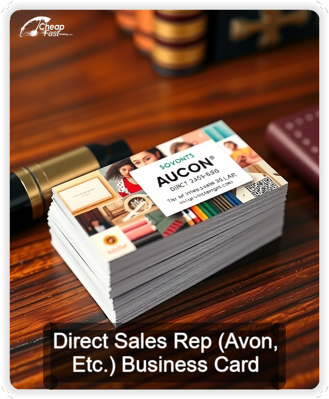 Direct Sales Rep Avon Etc business card design sample