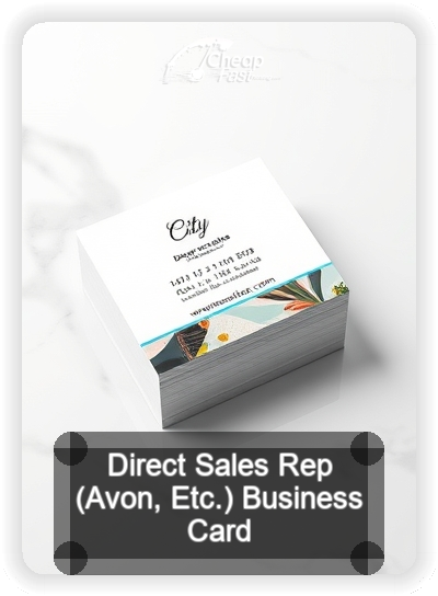 Direct Sales Rep Avon Etc business card design sample