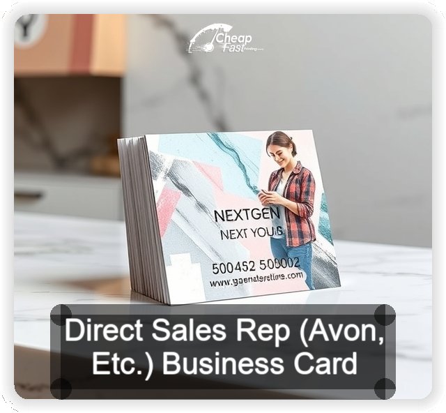 Direct Sales Rep Avon Etc business card design sample