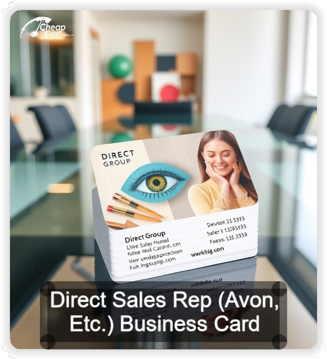 Direct Sales Rep Avon Etc business card design sample