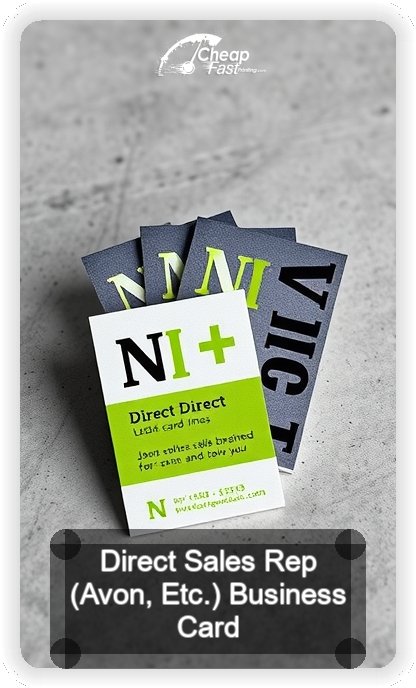 Direct Sales Rep Avon Etc business card design sample