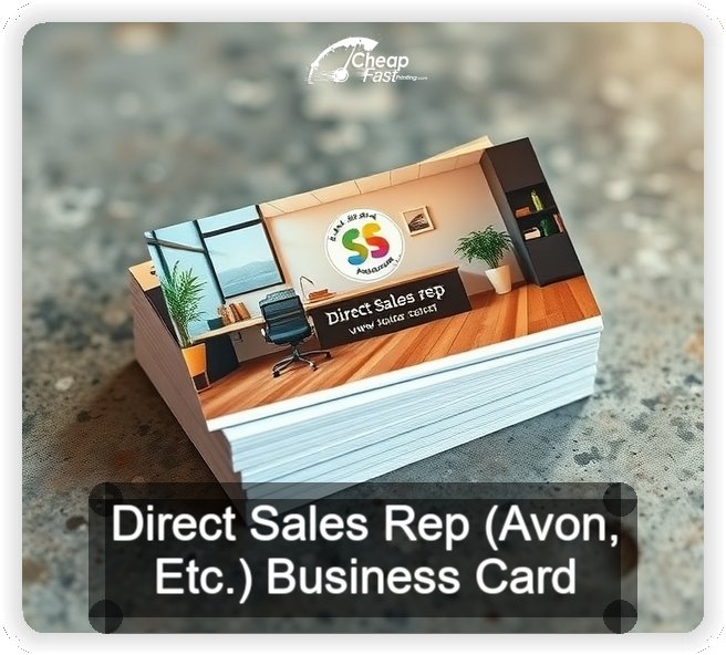 Direct Sales Rep Avon Etc business card design sample