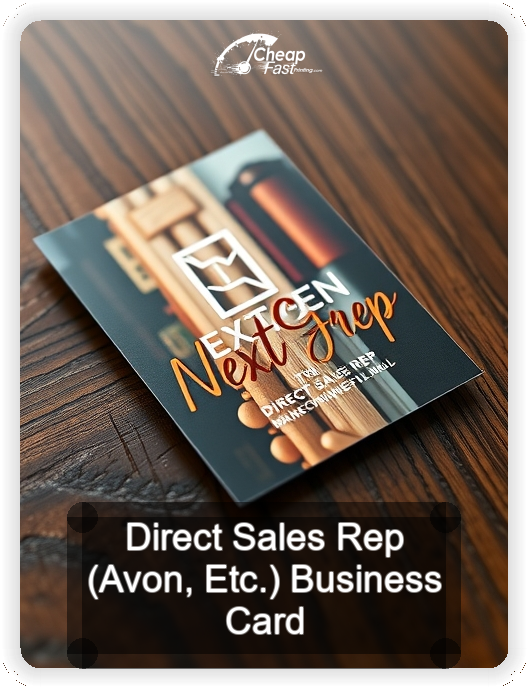 Direct Sales Rep Avon Etc business card design sample