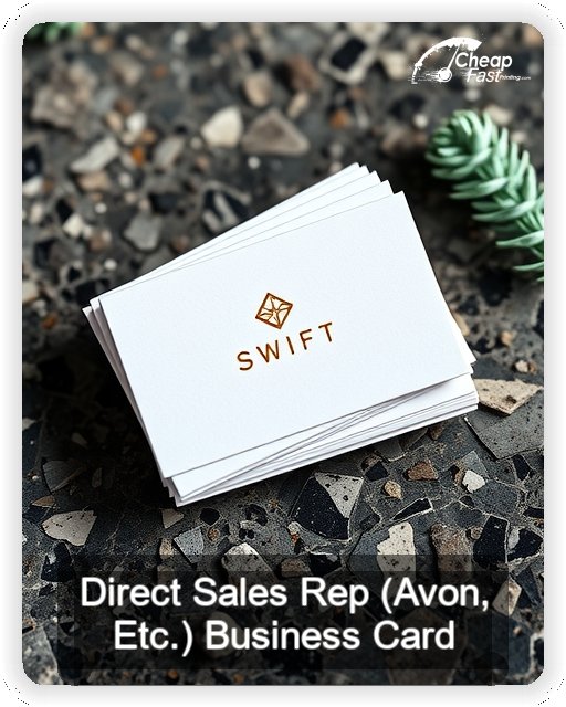 Direct Sales Rep Avon Etc business card design sample