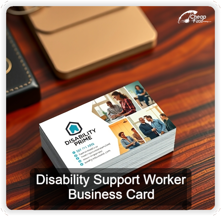 Disability Support Worker business card design sample