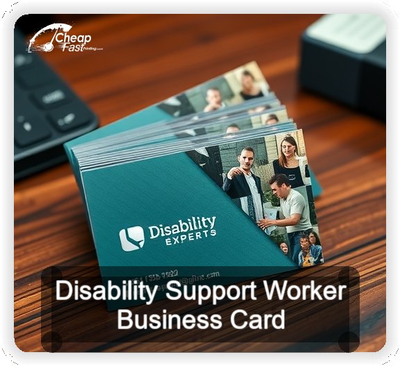 Disability Support Worker business card design sample