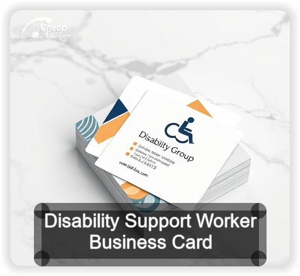 Disability Support Worker business card design sample