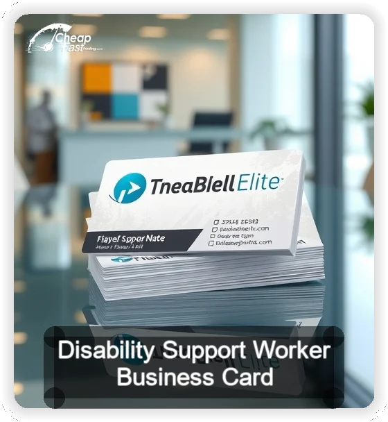 Disability Support Worker business card design sample