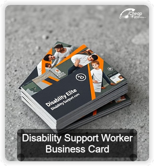 Disability Support Worker business card design sample