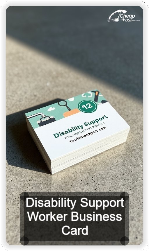 Disability Support Worker business card design sample