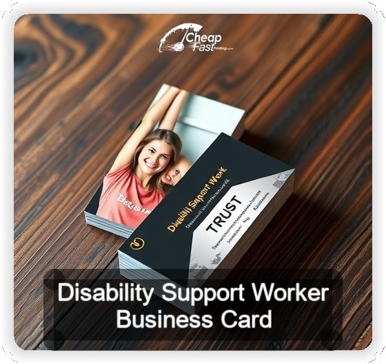Disability Support Worker business card design sample
