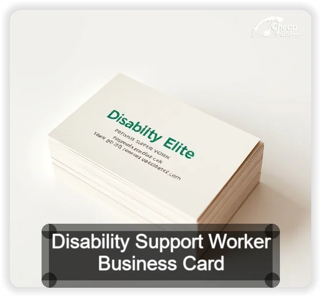 Disability Support Worker business card design sample