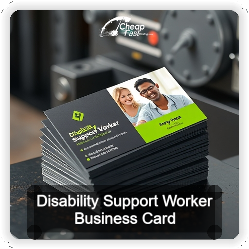 Disability Support Worker business card design sample