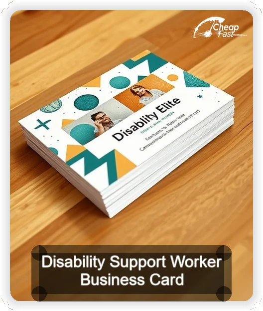 Disability Support Worker business card design sample