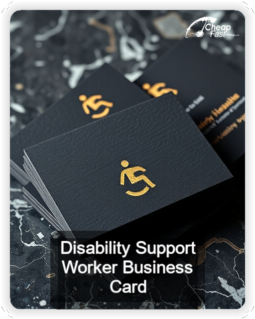 Disability Support Worker business card design sample