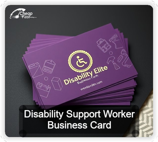 Disability Support Worker business card design sample