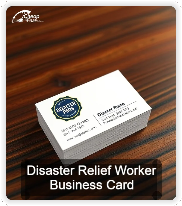 Disaster Relief Worker business card design sample