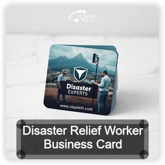 Disaster Relief Worker business card design sample