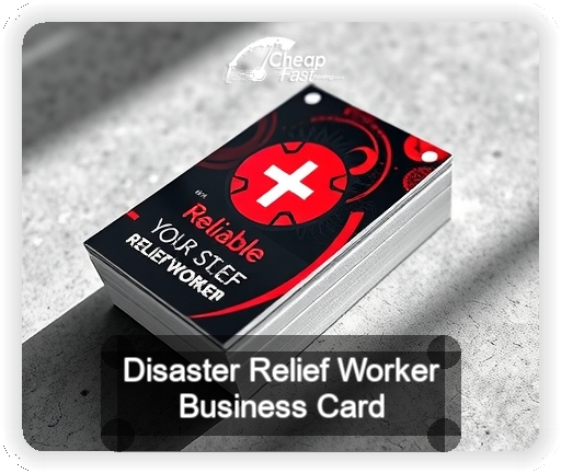 Disaster Relief Worker business card design sample