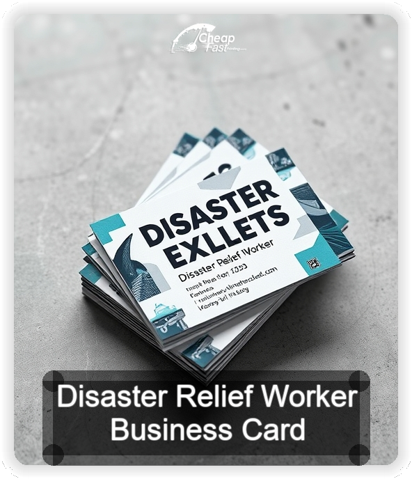 Disaster Relief Worker business card design sample