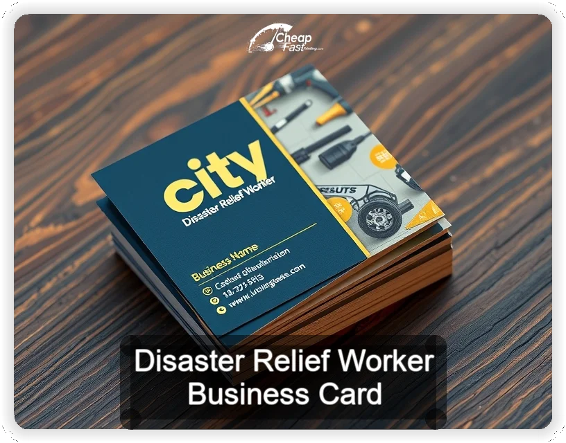 Disaster Relief Worker business card design sample